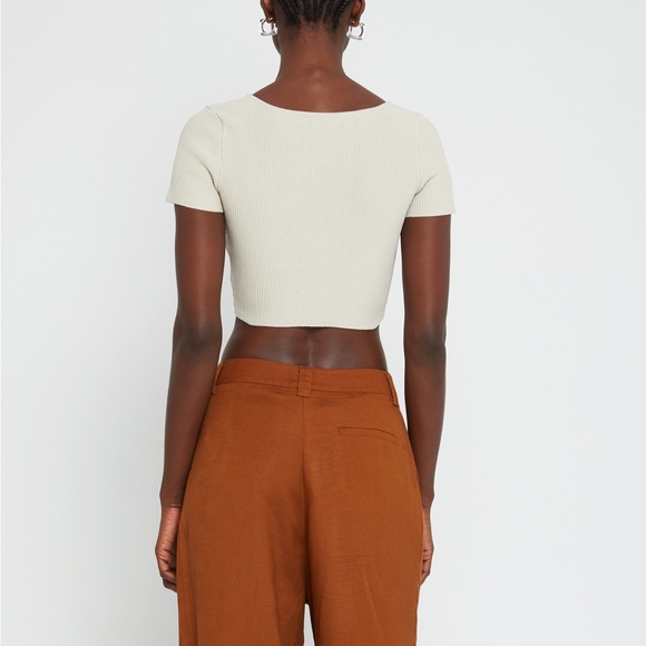 Babaton Aritzia Sculpting Knit Square-neck Top - Picture 2 of 7